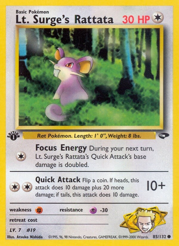 Image for Lt. Surge's Rattata (085/132) - Pokemon