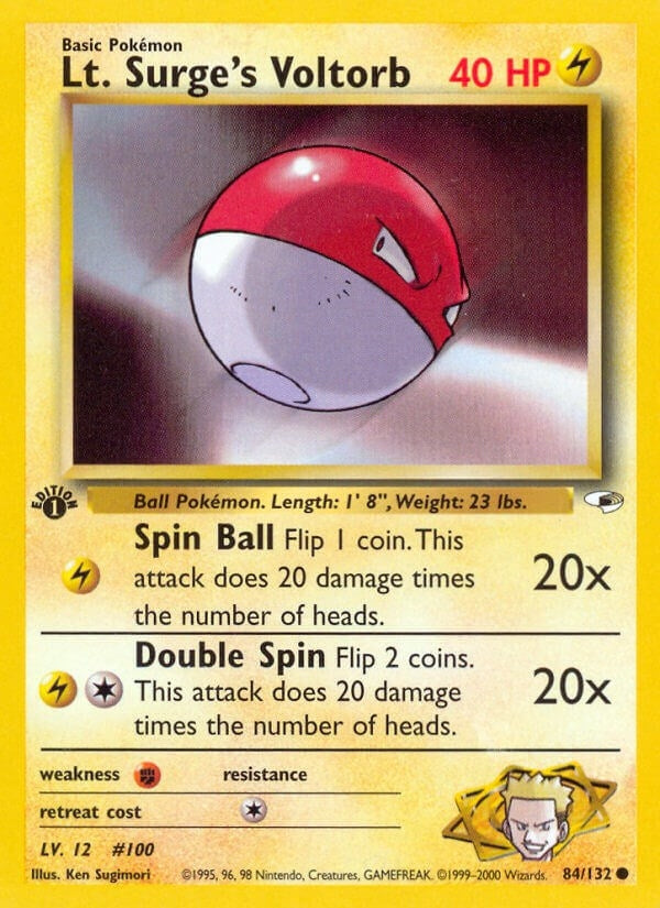 Image for Lt. Surge's Voltorb (084/132) - Pokemon