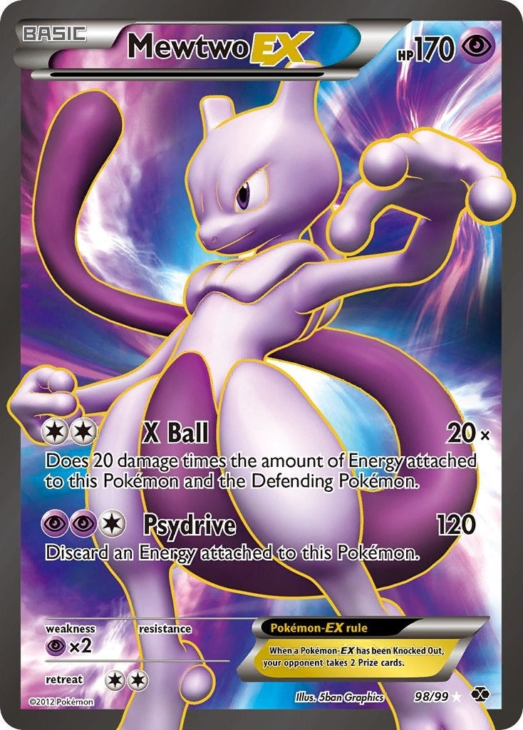 Image for Mewtwo EX (98 Full Art) (98/99) - Pokemon