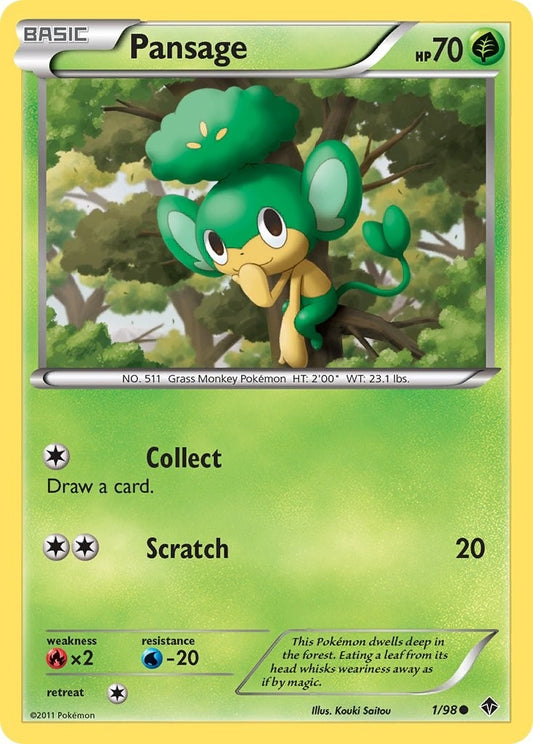 Image for Pansage (1/98) - Pokemon