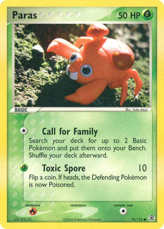 Image for Paras (72/112) - Pokemon