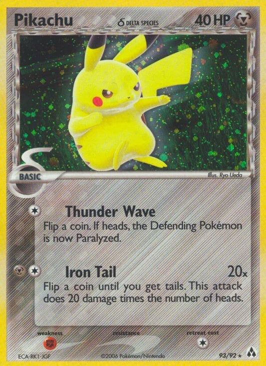 Image for Pikachu (Delta Species) (93/92) - Pokemon