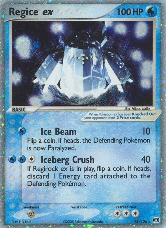 Image for Regice ex (98/106) - Pokemon