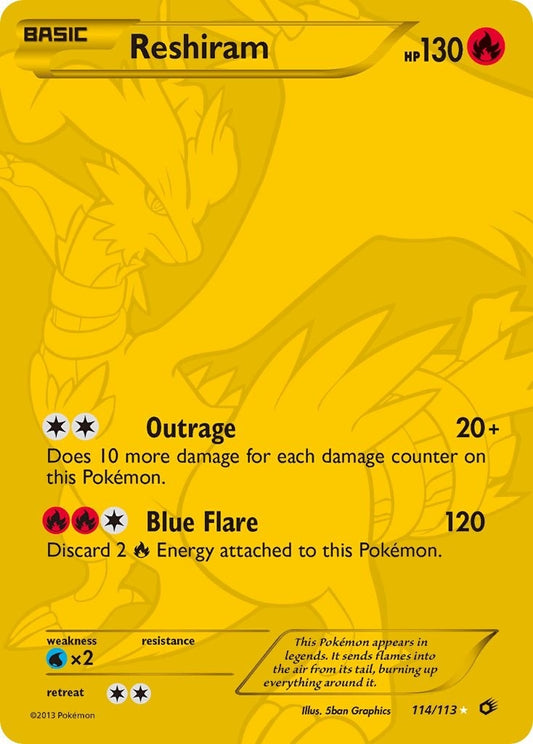 Image for Reshiram (114 Full Art Secret Rare) (114/113) - Pokemon