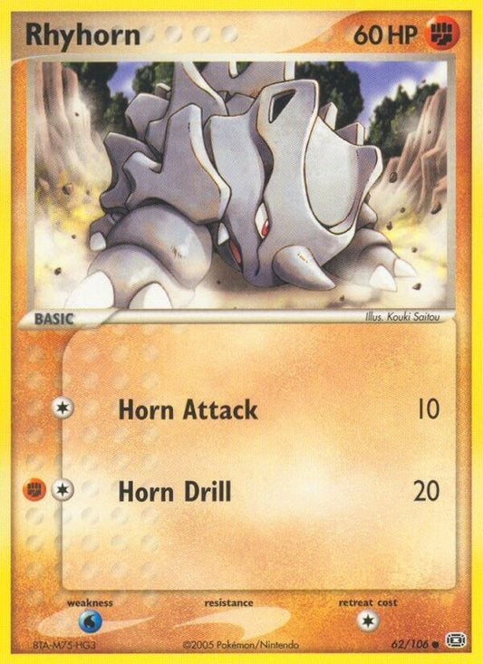 Image for Rhyhorn (62/106) - Pokemon