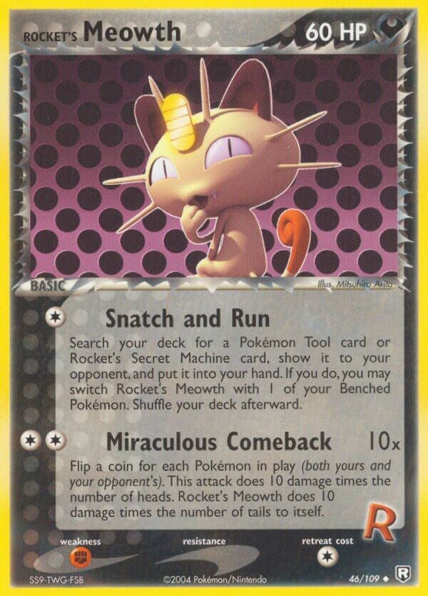 Image for Rocket's Meowth (46/109) - Pokemon