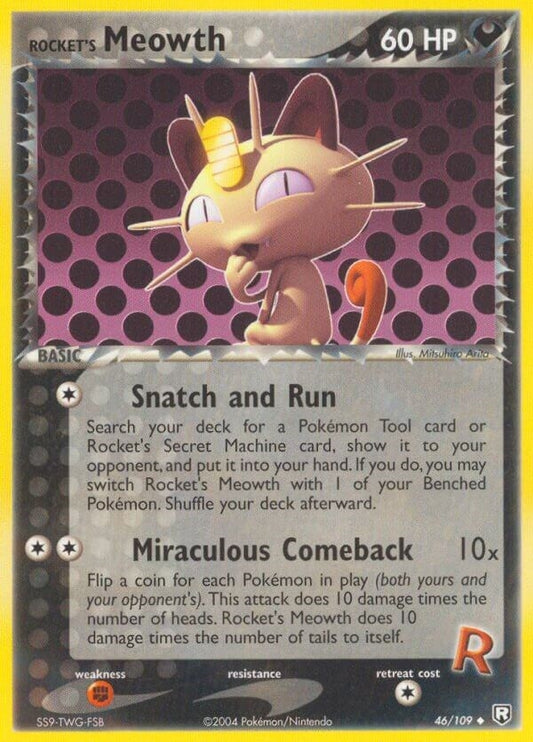 Image for Rocket's Meowth (46/109) - Pokemon