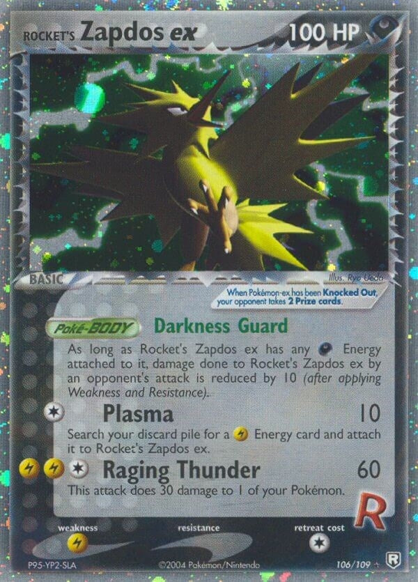 Image for Rocket's Zapdos ex (106/109) - Pokemon