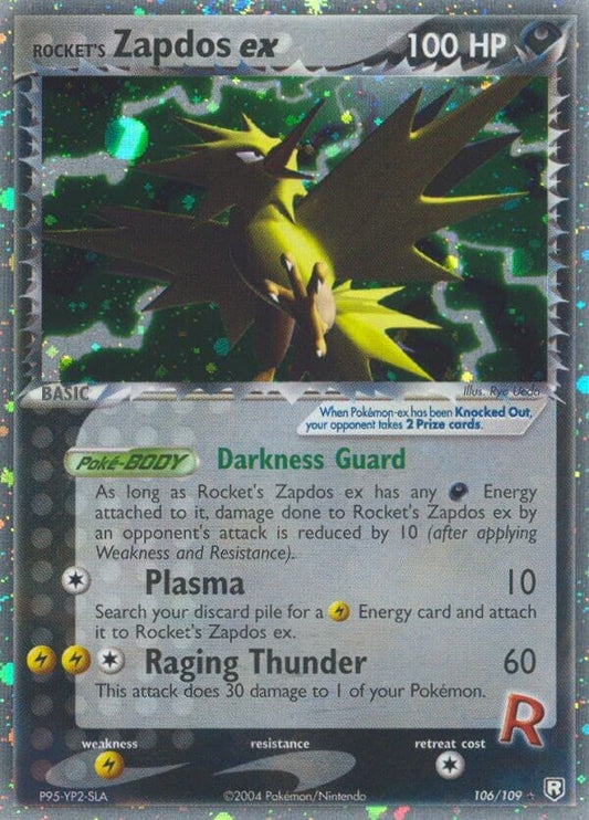 Image for Rocket's Zapdos ex (106/109) - Pokemon