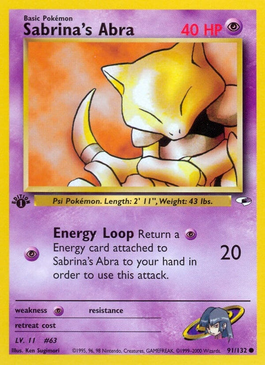 Image for Sabrina's Abra (091/132) - Pokemon
