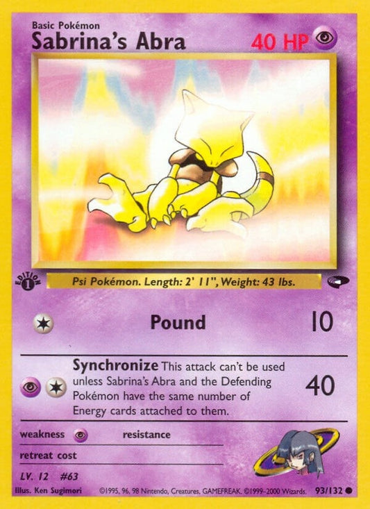Image for Sabrina's Abra (93) (093/132) - Pokemon