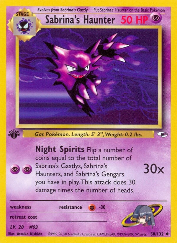 Image for Sabrina's Haunter (058/132) - Pokemon