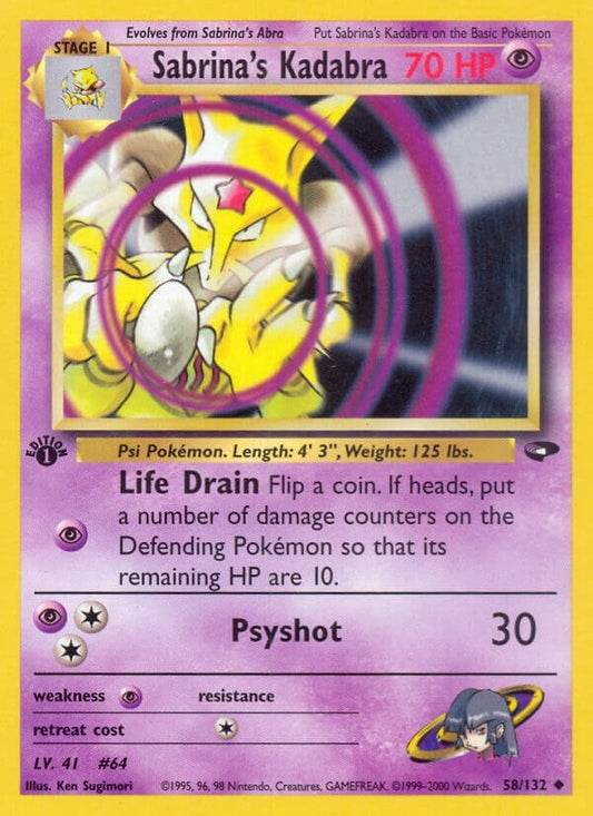 Image for Sabrina's Kadabra (058/132) - Pokemon