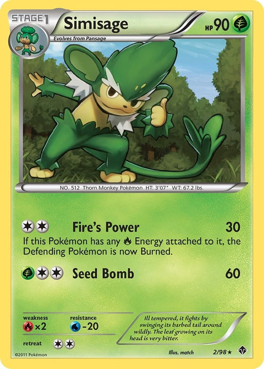 Image for Simisage (2/98) - Pokemon