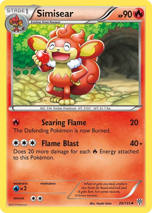 Image for Simisear (20/135) - Pokemon