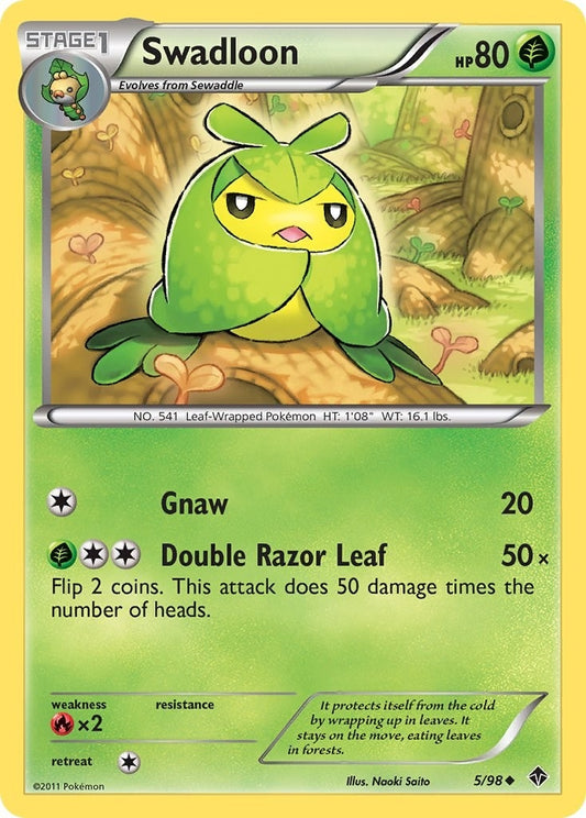Image for Swadloon (5) (5/98) - Pokemon
