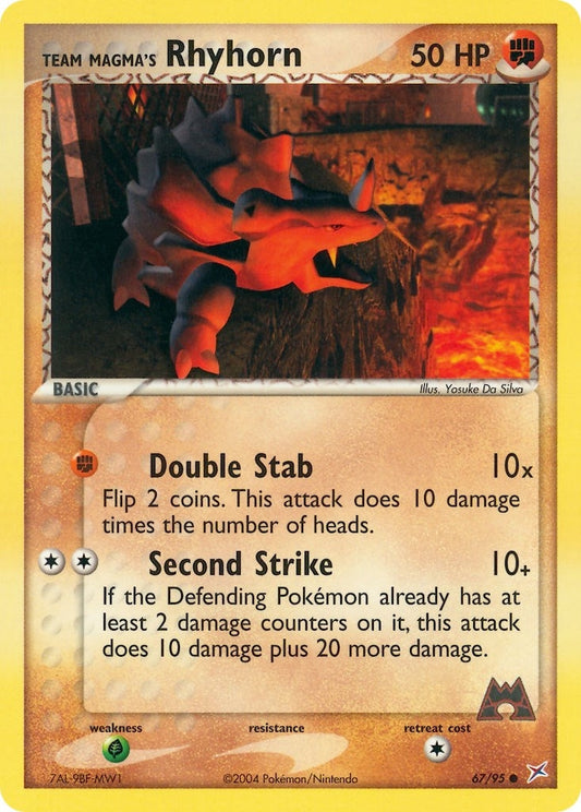 Image for Team Magma's Rhyhorn (67/95) - Pokemon