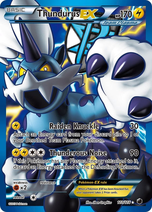Image for Thundurus EX (Team Plasma) (110 Full Art) (110/116) - Pokemon