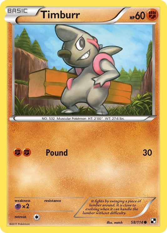 Image for Timburr (58) (58/114) - Pokemon