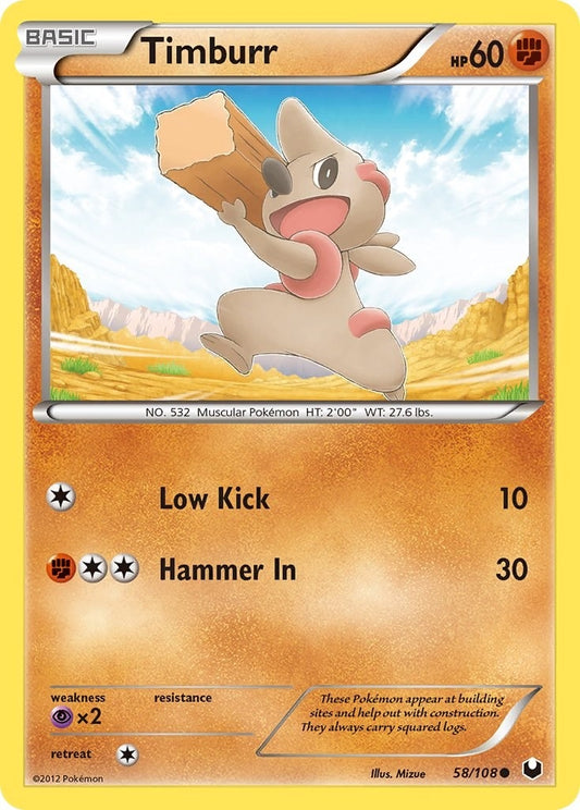Image for Timburr (58/108) - Pokemon