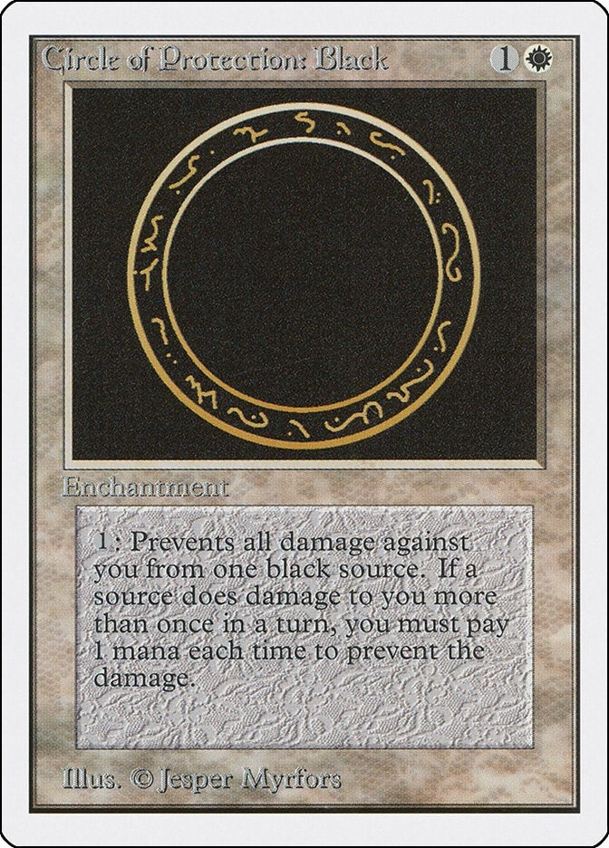 Image for Circle of Protection: Black - Magic: The Gathering