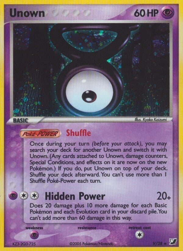 Image for Unown (V) (V/28) - Pokemon