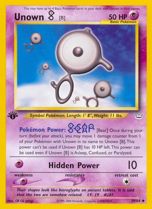 Image for Unown [B] (39/64) - Pokemon