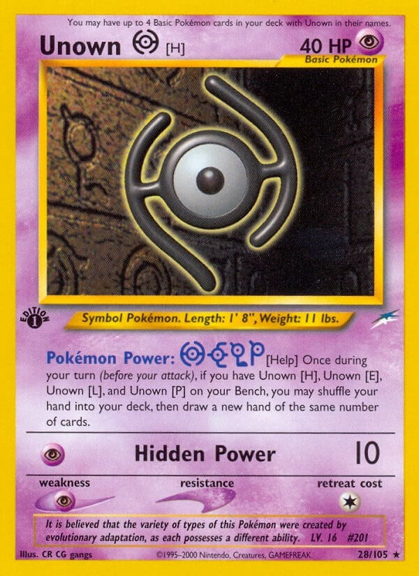 Image for Unown [H] (028/105) - Pokemon