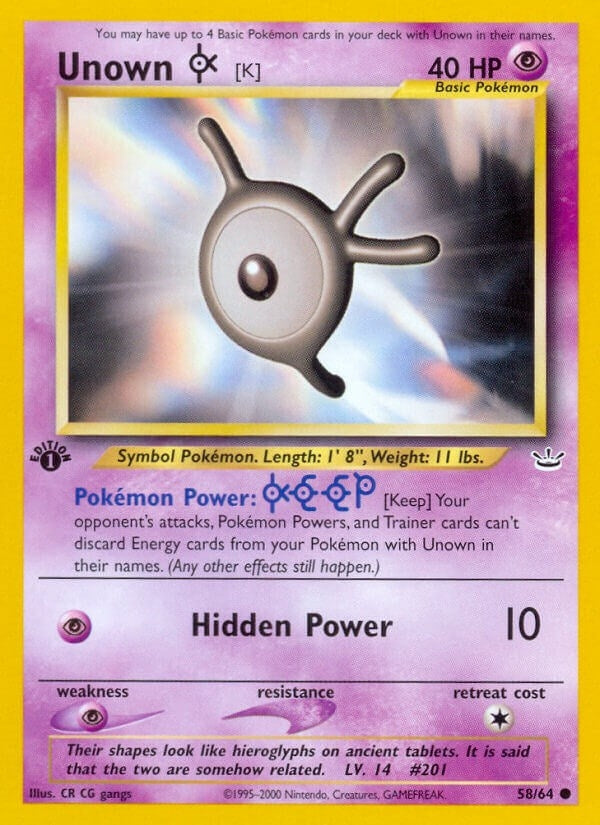 Image for Unown [K] (58/64) - Pokemon