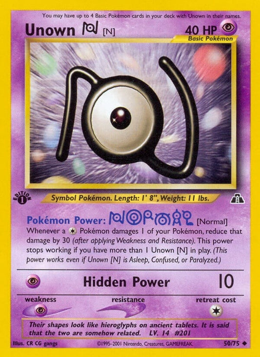 Image for Unown [N] (50/75) - Pokemon