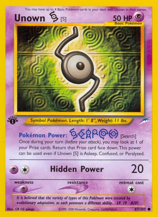 Image for Unown [S] (087/105) - Pokemon