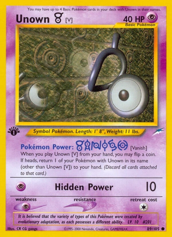 Image for Unown [V] (089/105) - Pokemon