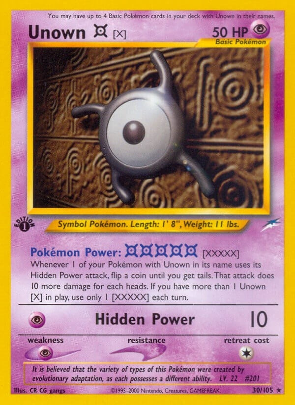 Image for Unown [X] (030/105) - Pokemon