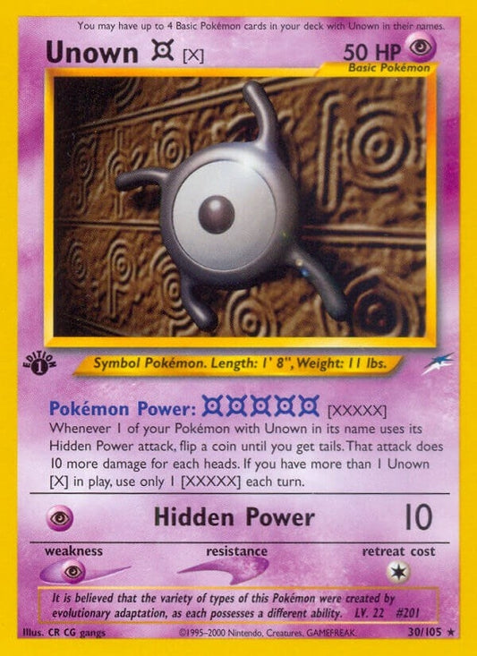 Image for Unown [X] (030/105) - Pokemon