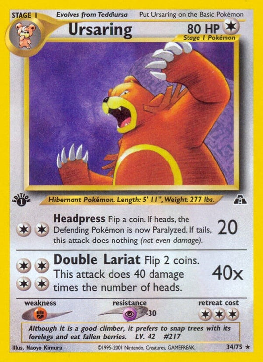 Image for Ursaring (34) (34/75) - Pokemon