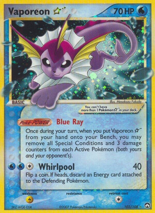 Image for Vaporeon Star (102/108) - Pokemon