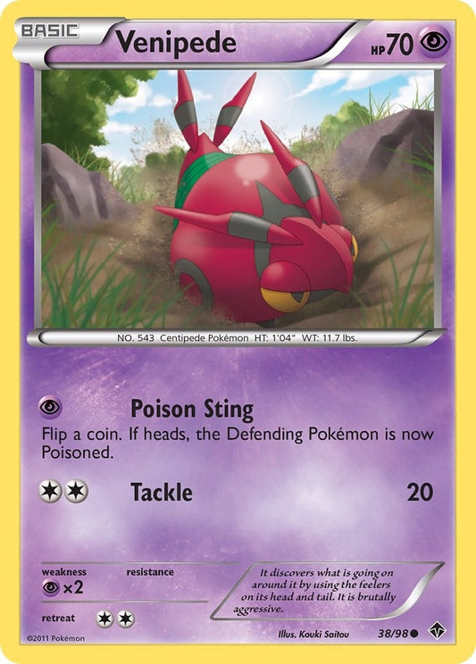 Image for Venipede (38/98) - Pokemon
