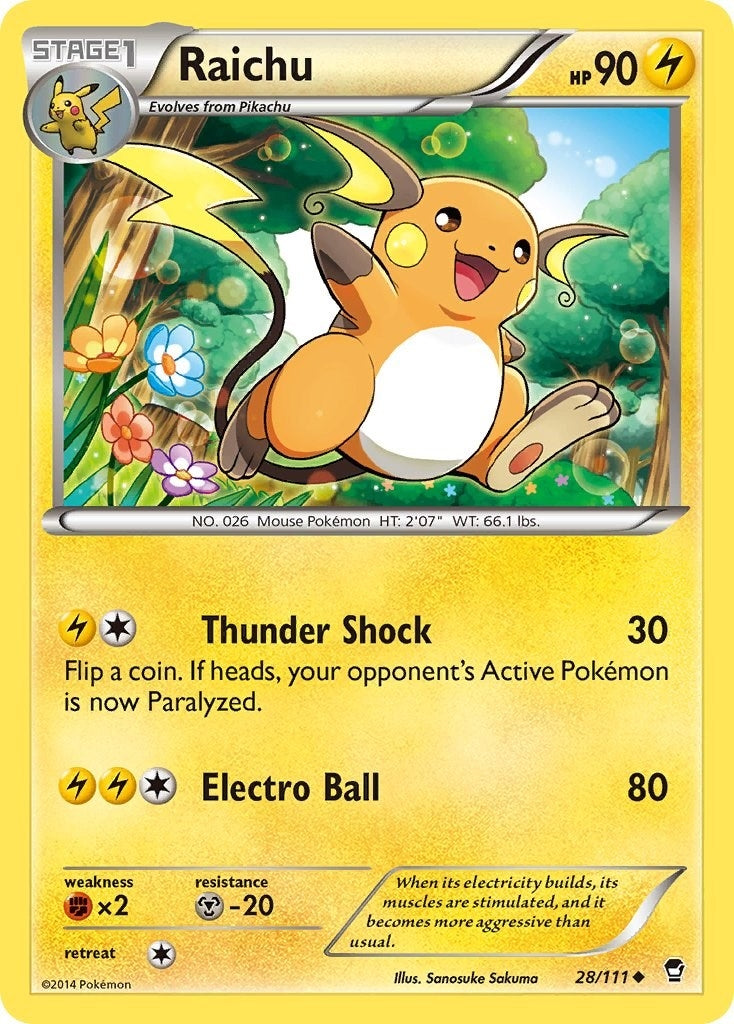 Image for Raichu (28/111) - Pokemon