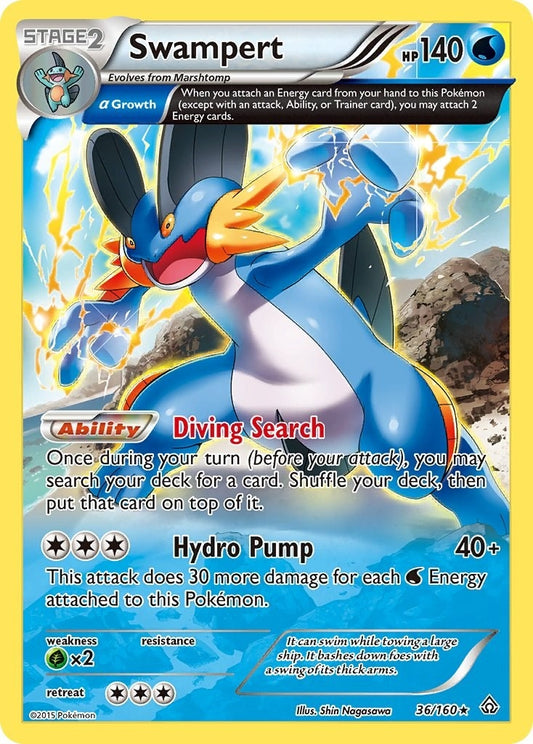 Image for Swampert (Alpha) (36/160) - Pokemon