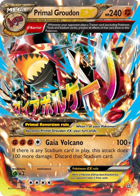 Image for Primal Groudon EX (Omega) (86/160) - Pokemon