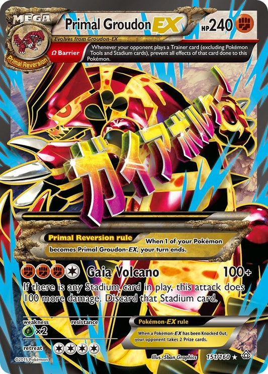 Image for Primal Groudon EX (Omega - 151 Full Art) (151/160) - Pokemon