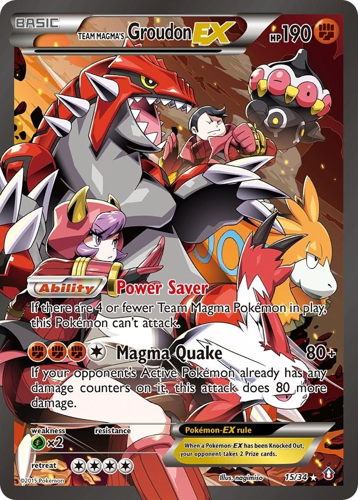 Image for Team Magma's Groudon EX (15/34) - Pokemon