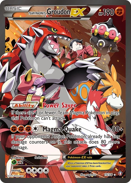 Image for Team Magma's Groudon EX (15/34) - Pokemon