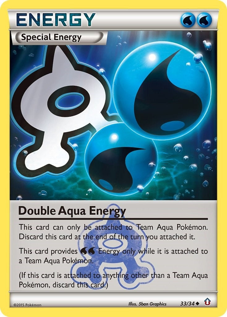 Image for Double Aqua Energy (33/34) - Pokemon