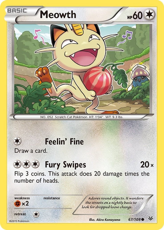 Image for Meowth (67/108) - Pokemon