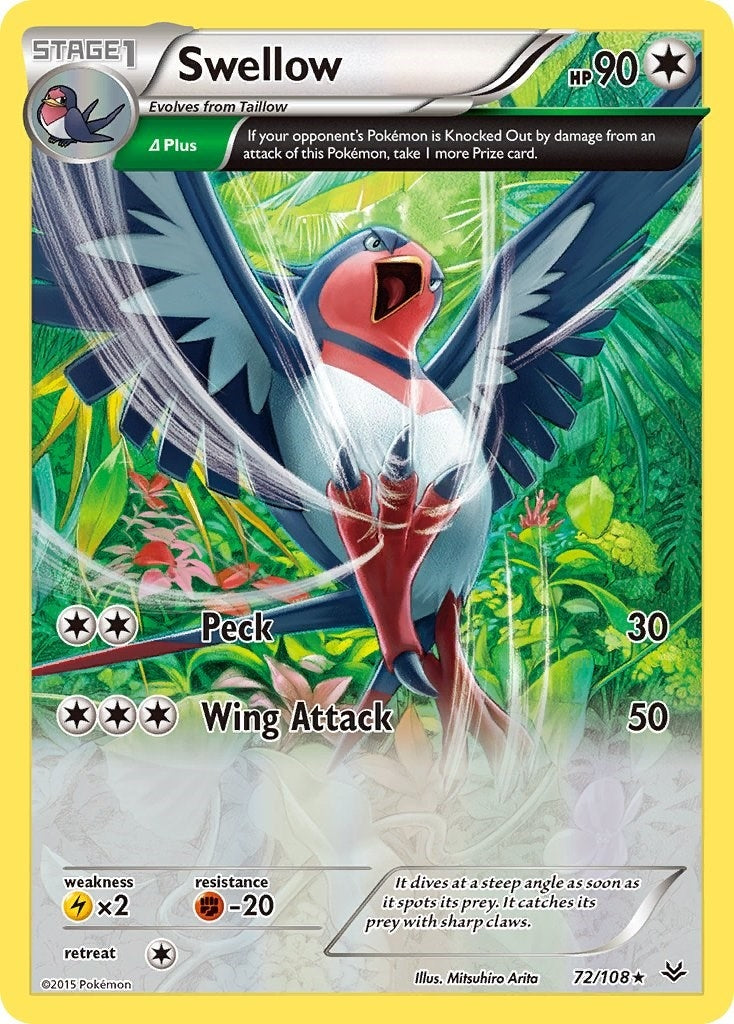 Image for Swellow (72 Delta) (72/108) - Pokemon