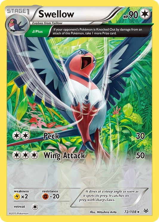 Image for Swellow (72 Delta) (72/108) - Pokemon