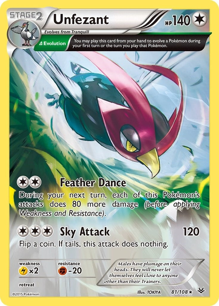 Image for Unfezant (81 Delta) (81/108) - Pokemon