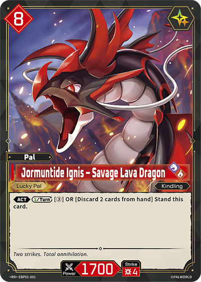 Image for Jormuntide Ignis – Savage Lava Dragon (EBP01-001) - Palworld Official Card Game