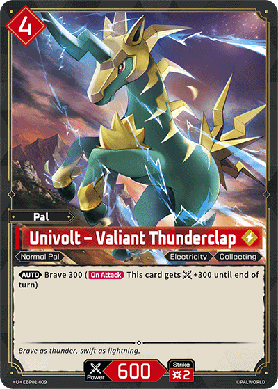 Image for Univolt – Valiant Thunderclap (EBP01-009) - Palworld Official Card Game
